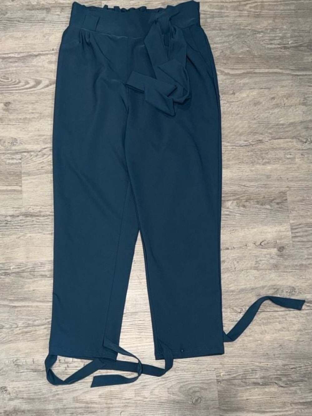 Grace Karin Women's High Waist Paper Bag Pencil Pants with Bow-Knot Cuffs